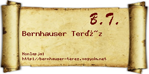 Bernhauser Teréz névjegykártya